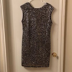 H&M Black and silver sequin dress